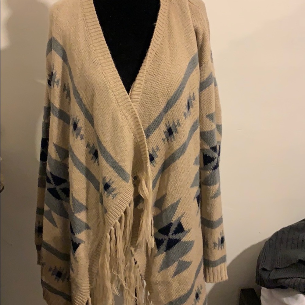 Fringed cardigan
